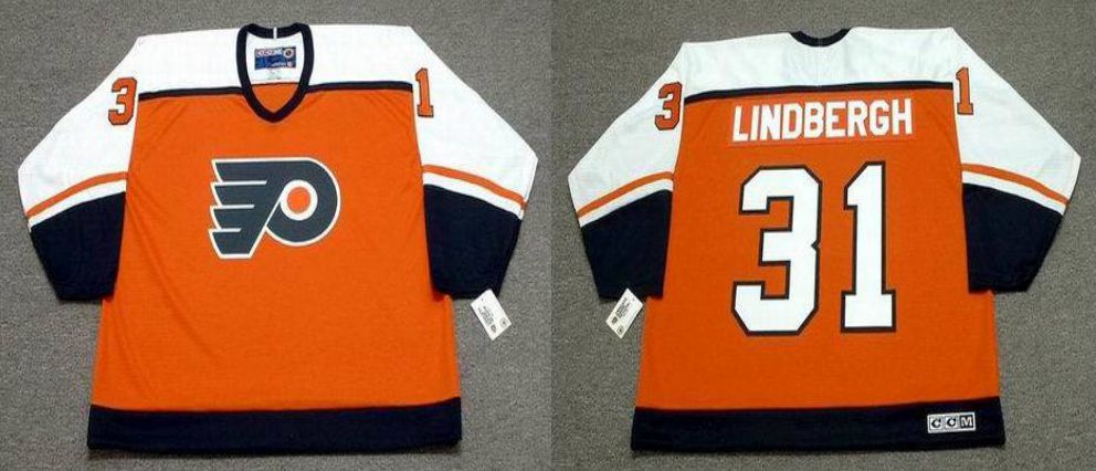 2019 Men Philadelphia Flyers #31 Lindbergh Orange CCM NHL jerseys->philadelphia flyers->NHL Jersey